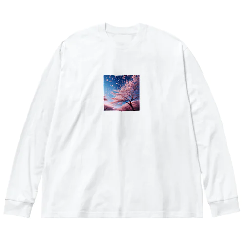 桜吹雪 ビッグシルエットロングスリーブTシャツ