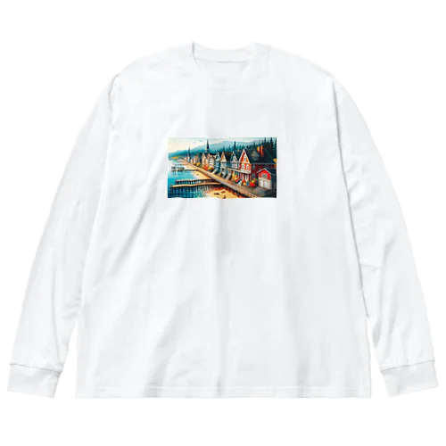 海沿いの街🏠 ビッグシルエットロングスリーブTシャツ