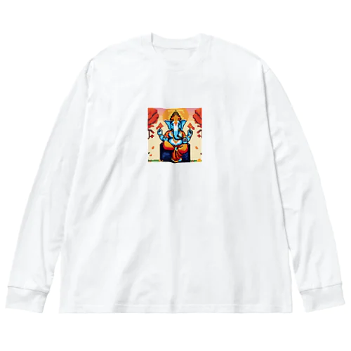 季節の移り変わりを楽しむガネーシャ Big Long Sleeve T-Shirt