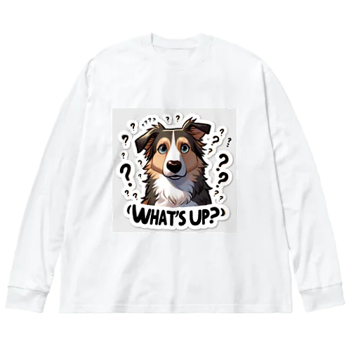 どうしたの?かわいいMIX犬との仲良しタイム ビッグシルエットロングスリーブTシャツ