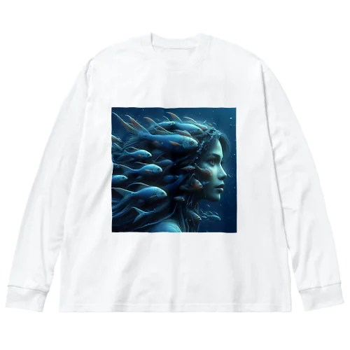 魚群の女王 Big Long Sleeve T-Shirt