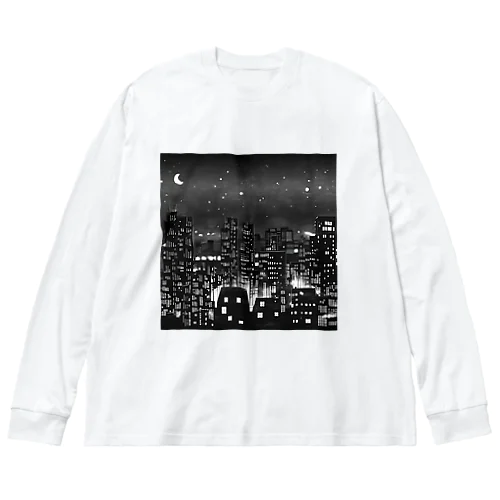 都会の夜景🏙 ビッグシルエットロングスリーブTシャツ