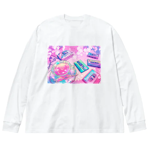 SAKURA TEA ビッグシルエットロングスリーブTシャツ