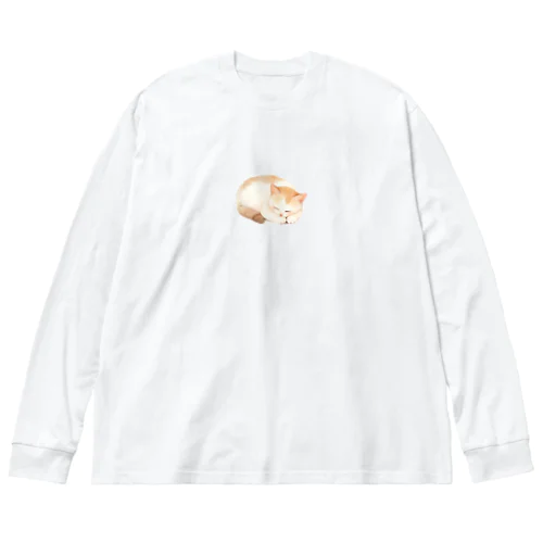 すやすやにゃんこ ビッグシルエットロングスリーブTシャツ