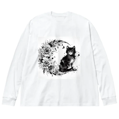 猫のスズ ビッグシルエットロングスリーブTシャツ