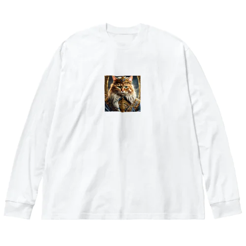 猫王国の王様 ビッグシルエットロングスリーブTシャツ