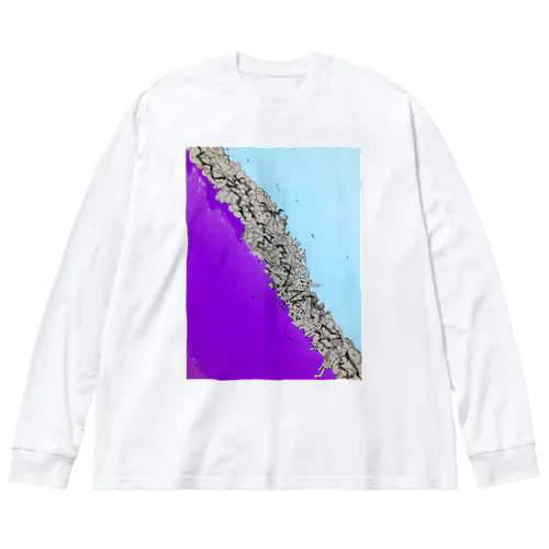 紫浄土 Big Long Sleeve T-Shirt