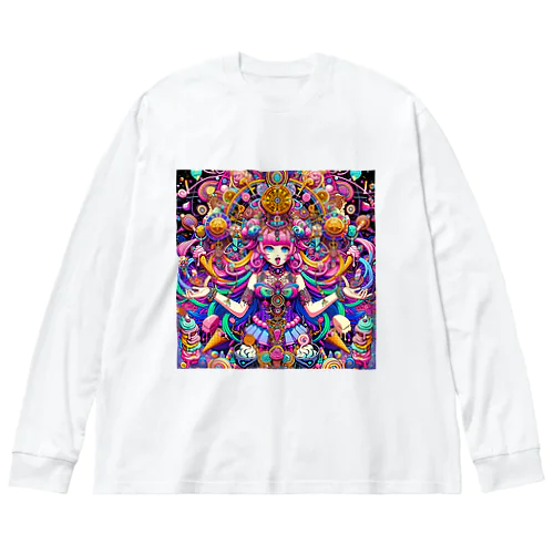 愛の桃源郷🍑スイーツ女神🍰09.カーリー母さんアイスクリーム擬態 Big Long Sleeve T-Shirt