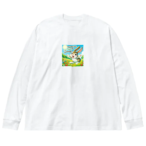 元気なウサギ ビッグシルエットロングスリーブTシャツ