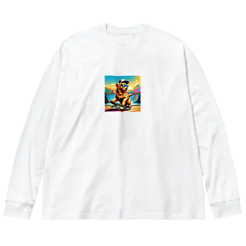 キャップ犬2 Big Long Sleeve T-Shirt