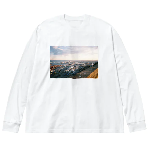 Barcelona landscape ビッグシルエットロングスリーブTシャツ