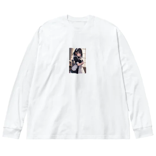 メイド美少女 ビッグシルエットロングスリーブTシャツ