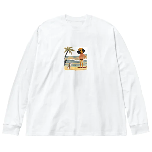 ボクサー犬？サーファー？ Big Long Sleeve T-Shirt