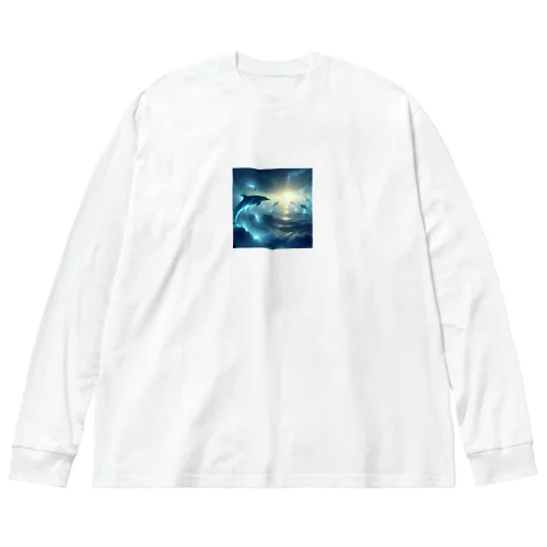 神秘的なイルカ Big Long Sleeve T-Shirt