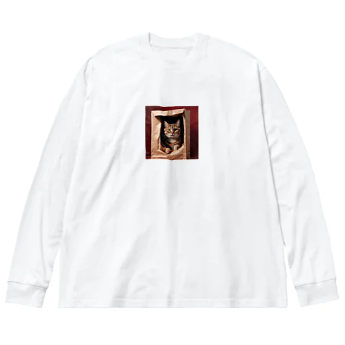 キュートな袋猫 Big Long Sleeve T-Shirt