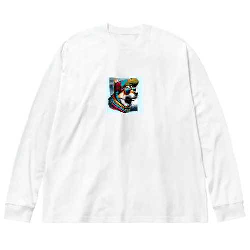 キャップ犬15 ビッグシルエットロングスリーブTシャツ