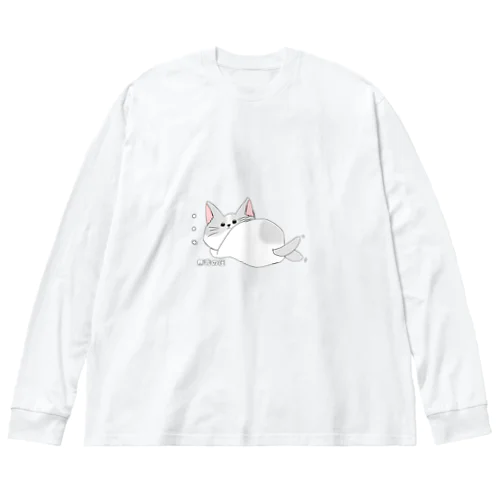 無言の圧な猫 Big Long Sleeve T-Shirt