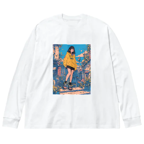 昭和テイストカラフルPOPガーリー Big Long Sleeve T-Shirt