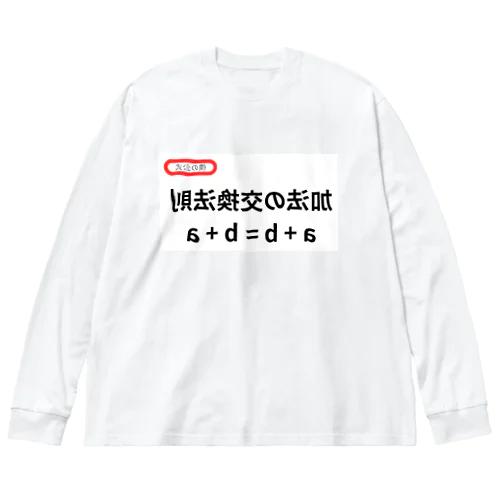 加法の交換法則 a + b = b + a ビッグシルエットロングスリーブTシャツ