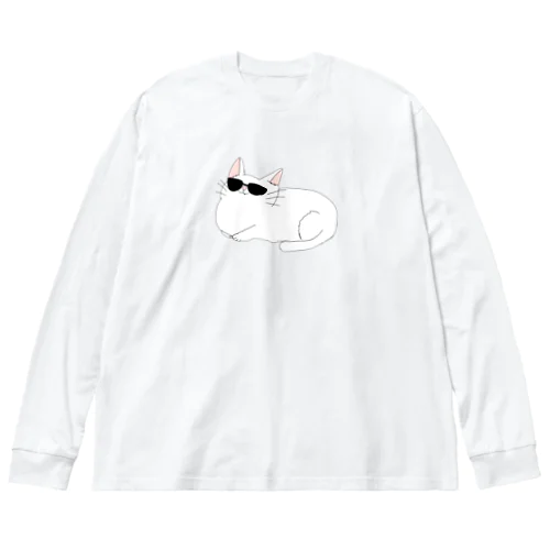 カッコつけたいにゃんこ Big Long Sleeve T-Shirt