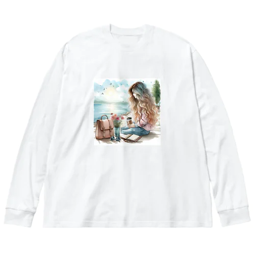 Coffee Break  Big Long Sleeve T-Shirt