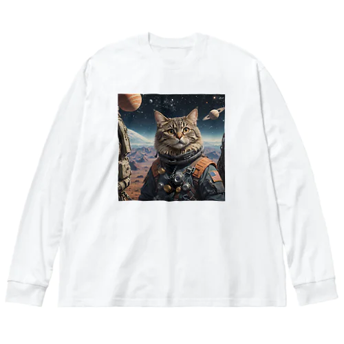 宇宙猫1 ビッグシルエットロングスリーブTシャツ