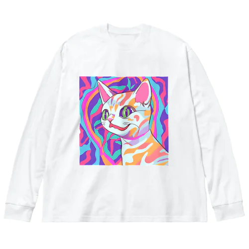 Psy Cat ビッグシルエットロングスリーブTシャツ