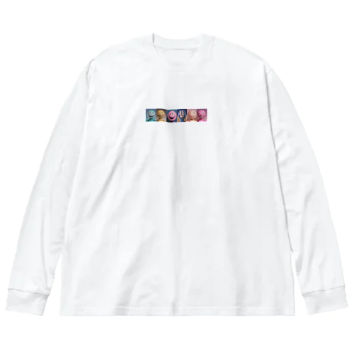 カラフルニコちゃん ビッグシルエットロングスリーブTシャツ