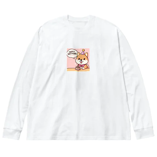 柴犬がカラフルなスタンプ Big Long Sleeve T-Shirt