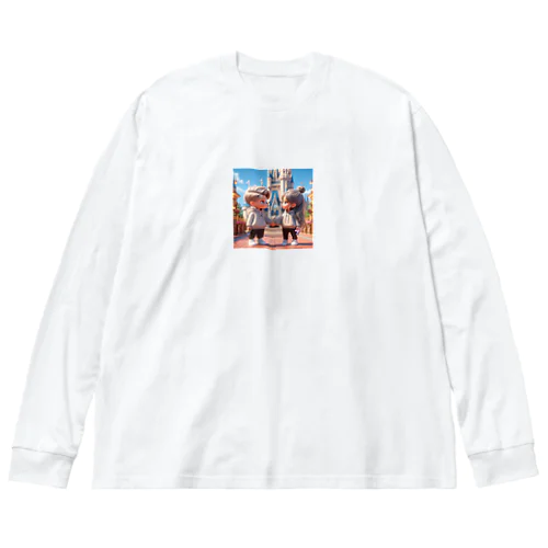 PIXAR風景カップル ビッグシルエットロングスリーブTシャツ