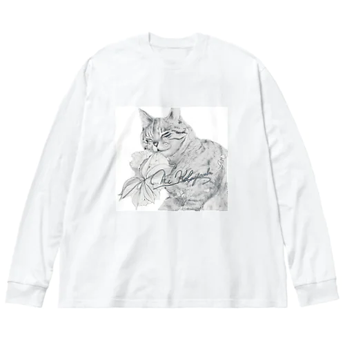 桜ねこ|cherry blossom cat Big Long Sleeve T-Shirt