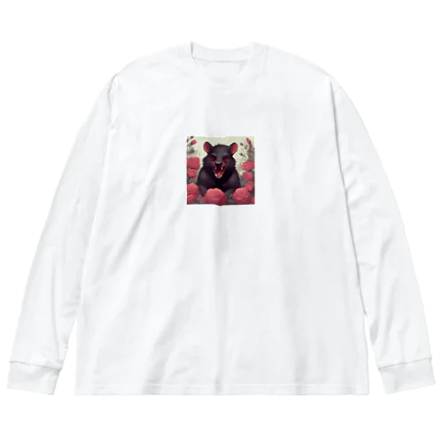 バラとタスマニアデビル Big Long Sleeve T-Shirt