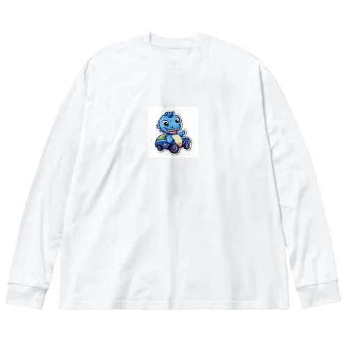 恐竜パトカー ビッグシルエットロングスリーブTシャツ