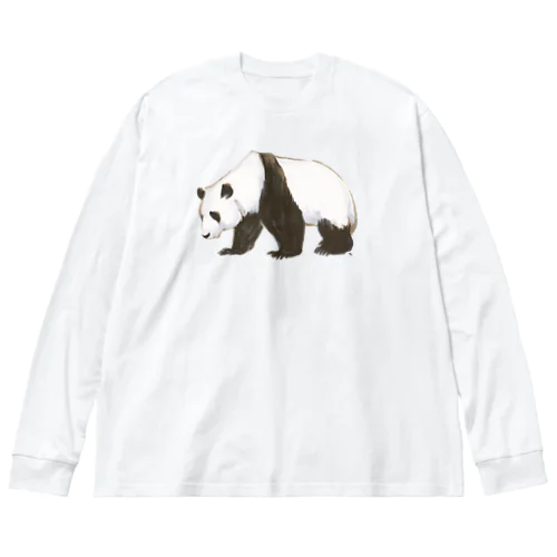 パンダのっしのし Big Long Sleeve T-Shirt