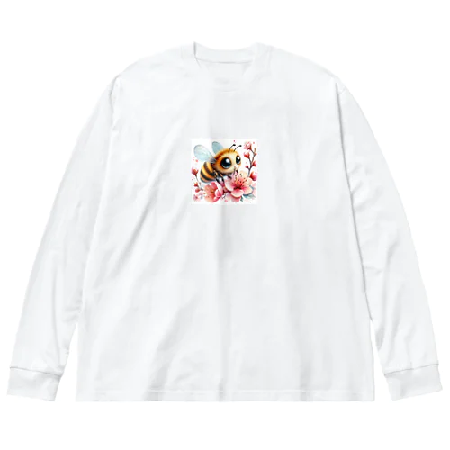 愛くるしいニホンミツバチ ビッグシルエットロングスリーブTシャツ