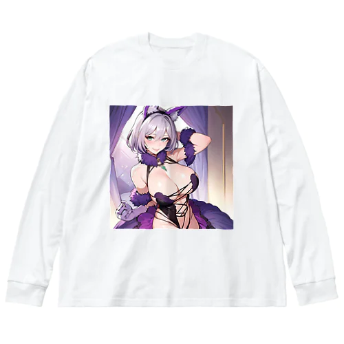 猫耳　美少女 Big Long Sleeve T-Shirt