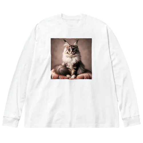 猫とパール Big Long Sleeve T-Shirt