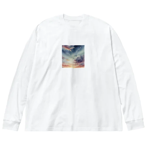 空のグラデーション Big Long Sleeve T-Shirt