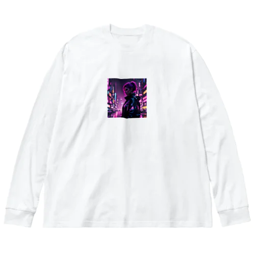 ネオン幻想: 運命を背負う者 Big Long Sleeve T-Shirt