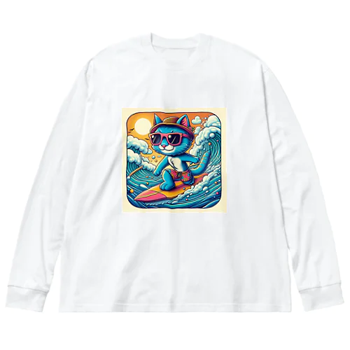 猫サーファーたま Big Long Sleeve T-Shirt