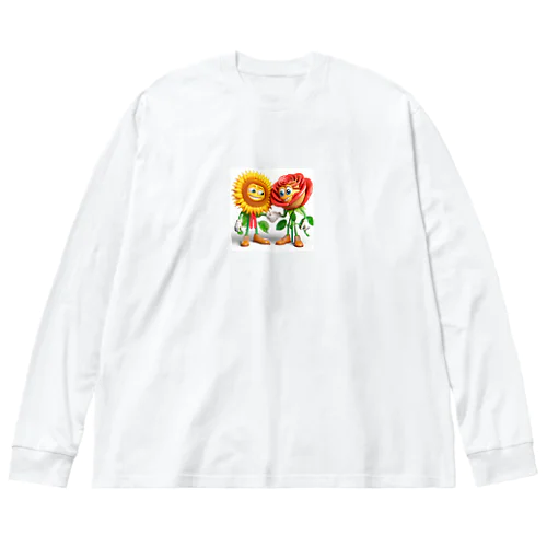 ひまわり君とバーバラちゃん ビッグシルエットロングスリーブTシャツ