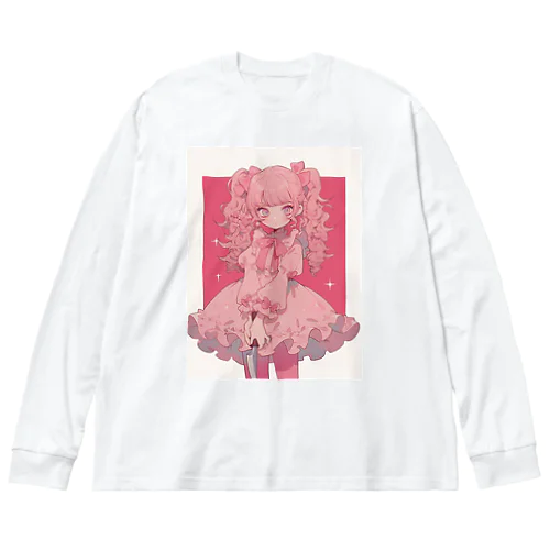 フリルモンスター PINK ビッグシルエットロングスリーブTシャツ