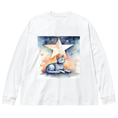 星追い猫 Big Long Sleeve T-Shirt