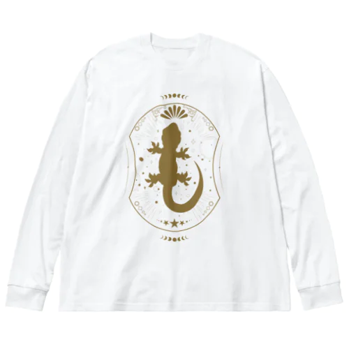 幻想的なトカゲ～Gold Fill Ver.～ ビッグシルエットロングスリーブTシャツ