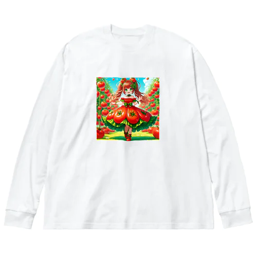 可愛い、トマト、リコピン Big Long Sleeve T-Shirt