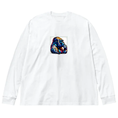 おとぼけゴリラの横顔 Big Long Sleeve T-Shirt