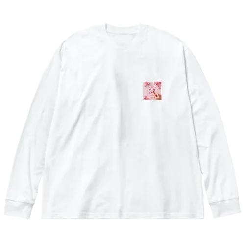 さくらの花びらで遊ぼう♪ ビッグシルエットロングスリーブTシャツ