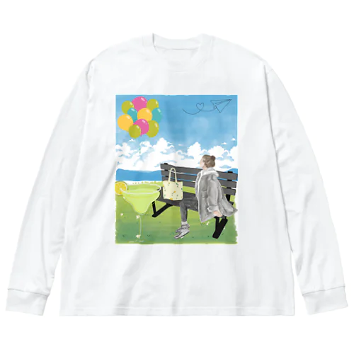 お散歩と酒と女の子 Big Long Sleeve T-Shirt