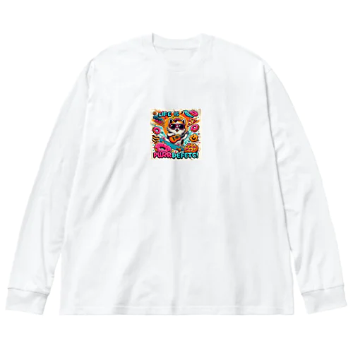 スナフキ猫くん Big Long Sleeve T-Shirt