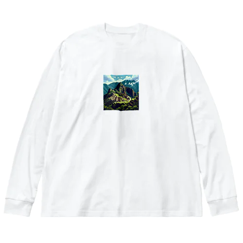 マチュピチュ遺跡（pixel art） Big Long Sleeve T-Shirt